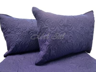 Спално бельо   Шалтета и кувертюри   Покривало за легло с калъфки в цвят тъмно лилаво